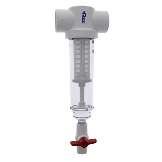 Water Filter RUSCO Sediment TRAPPER Stainless Steel Filters with Manual Flush Valve