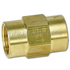 Fleck, Drain Line Flow Control, Housing, Brass, Large, 1" FIP x 1" FIP, 60701-00