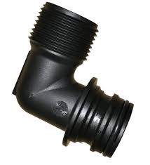 Clack Part, WS1, Drain Line Port, ELBOW with Nut and Insert (H4650)