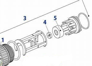 Autotrol Part, 298, REFILL ASSEMBLY (Less Flow Control Button)(3)