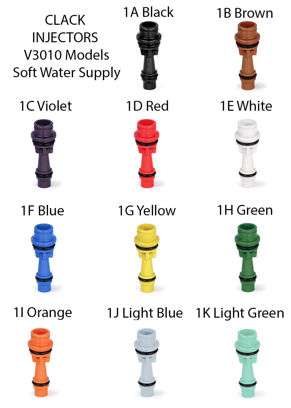 Clack Part, WS1.5P, Injector Assembly, Injectors