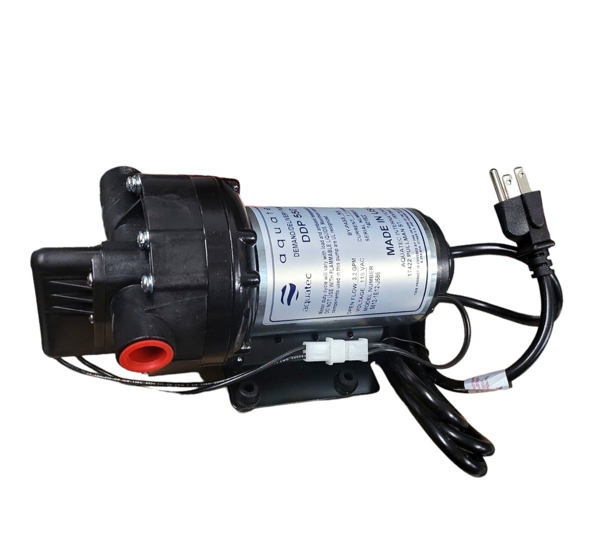 Pump, AQUATEC, 550 DELIVERY On Demand SUPER FLOW Ports 1/2"