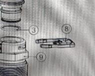 Clack Part, WS3, Drain Fitting Straight without Silencer, RETAINER CLIP (8)
